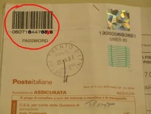 Ricevuta delle Poste Italiane attestante la richiesta del rinnovo del permesso di soggiorno Ricevuta