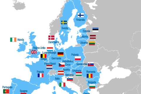 Mappa dell'Unione Europea e paesi membri dove lavorare e vivere con il permesso di soggiorno UE per soggiornanti di lungo periodo