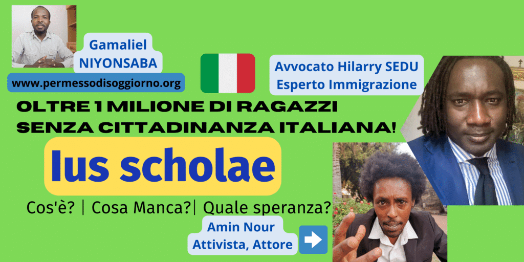 Tanti giovani in Italia non hanno la cittadinanza italiana. Cosa è lo ius scholae? Ce lo spiegano l'Avvocato Hilarry Sedu e Amin Nour