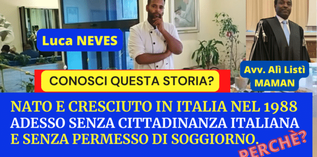 Luca Neves, senza permesso di soggiorno e senza cittadinanza italiana da oltre 15 anni