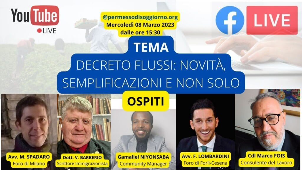Conferenza sul decreto flussi per i datori di lavoro e nulla osta al rilascio o conversione del permesso di soggiorno in Italia