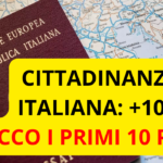 UN FORTE AUMENTO DELLE ACQUISIZIONI DI CITTADINANZA ITALIANA: +10% RISPETTO ALL’ANNO PRECEDENTE