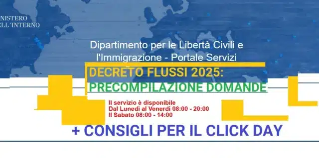 Decreto flussi 2025 - guida precompilazione domande e preparazione al click day per avere nulla osta e permesso di soggiorno per lavoro