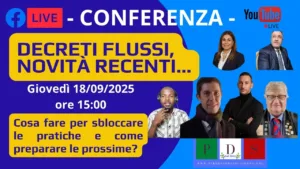 CONFERENZA 18 SETTEMBRE 2025 sul decreto flussi e le novità in materia dell'immigrazione in Italia