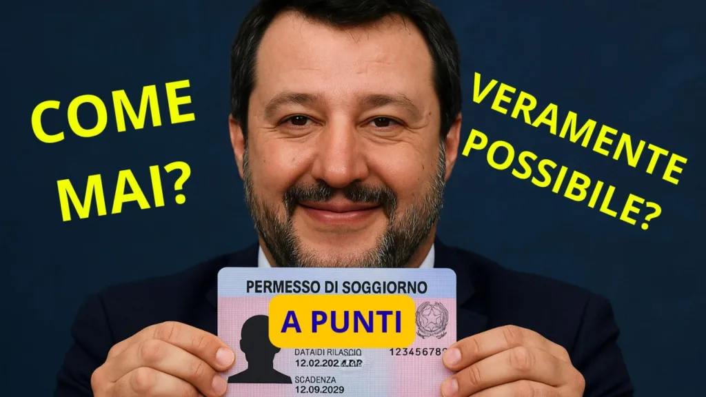 PERMESSO DI SOGGIORNO A PUNTI PROPOSTA DI MATTEO SALVINI
