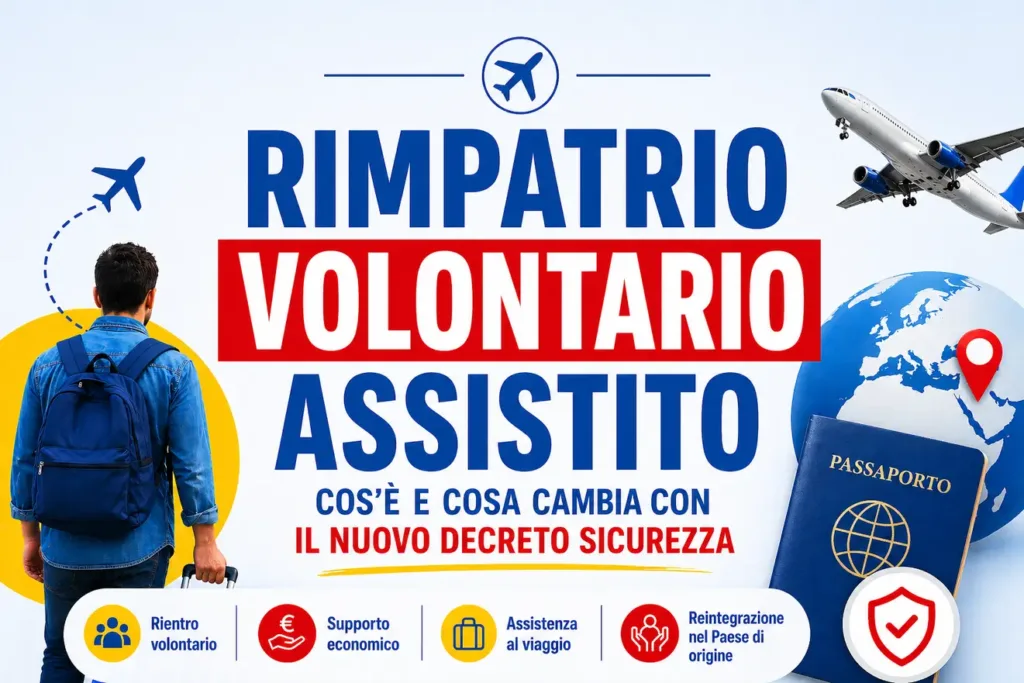 Rimpatrio volontario assistito nel nuovo decreto sicurezza 2026 per chi non ha permesso di soggiorno in Italia